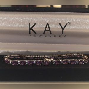 SOLD - Diamond Amethyst Bracelet